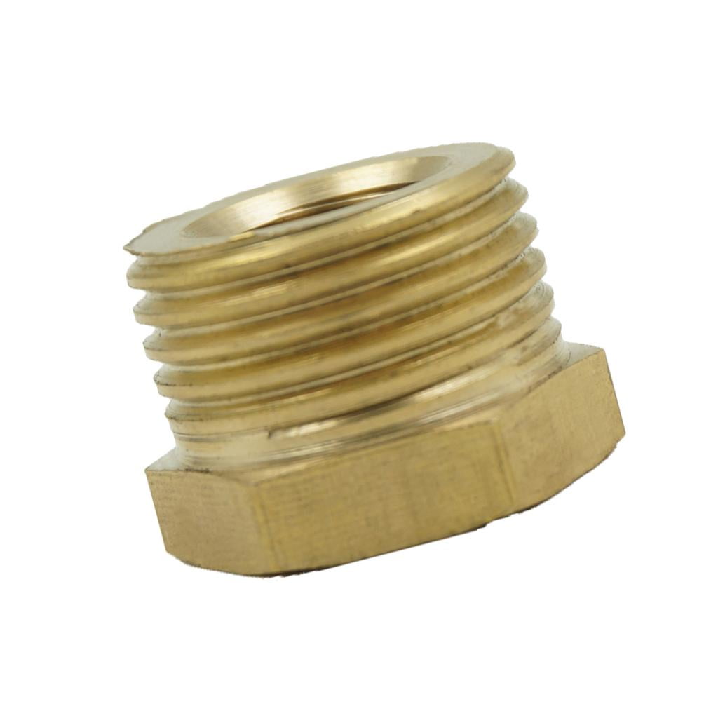 1/2-3/8 Inch Brass Barbed Double End Hose Threaded Coupler Connector Joint 