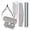 white, variant on 10Pcs Stainless Steel Manicure Pedicure Tool Set, Dual Grit Nail File Buffer Cuticle Tools, Portable Home Nail Care Kit for Women Gift