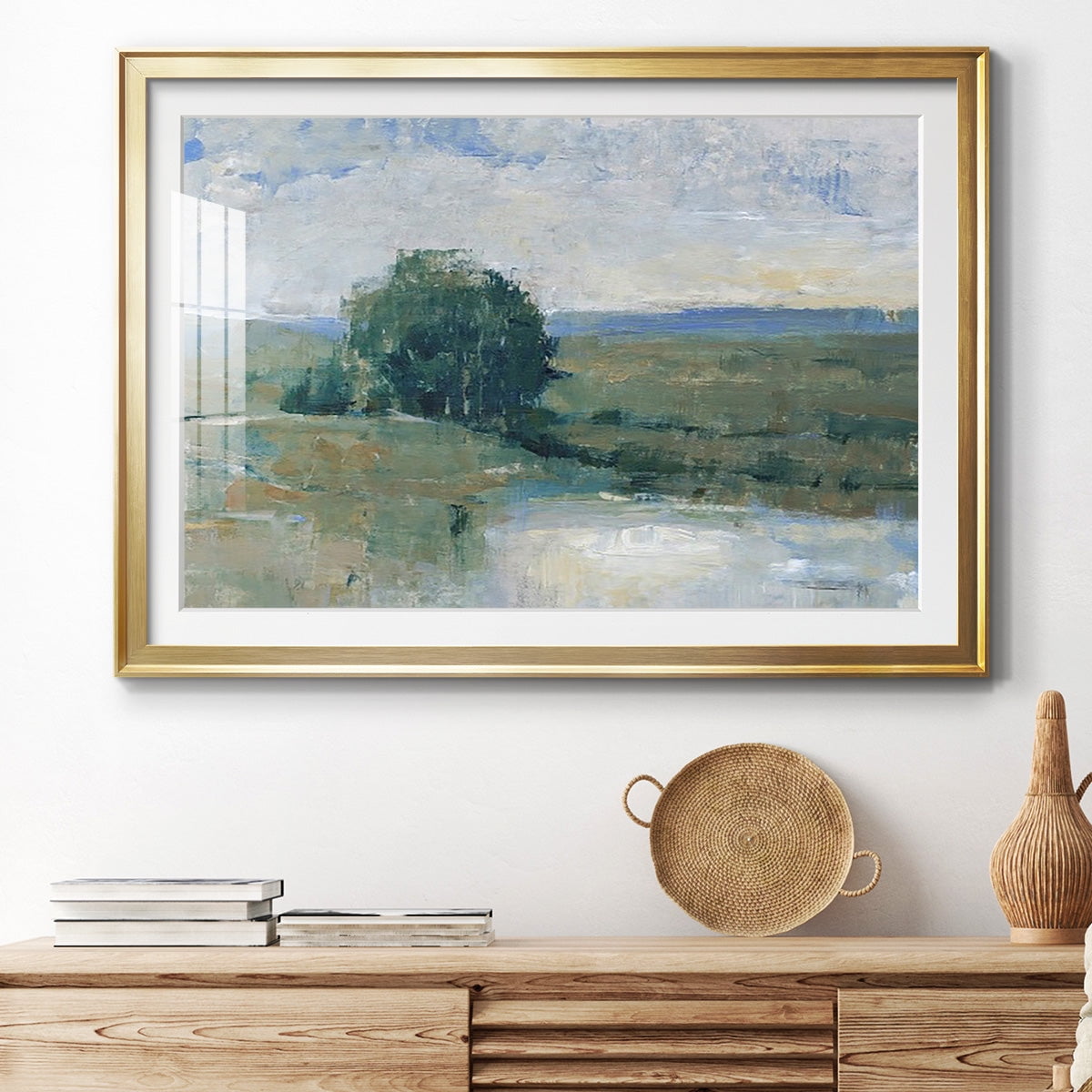 Riverbank Impression I Premium Framed Print - Ready to Hang
