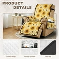 thumbnail image 3 of TSOVTHRID Cartoon Sunflower Bee Print Non Slip Recliner Cover, Anti-Slip Fitted Recliner Sofa Slipcover, Washable Furniture Protector, Reclining Chair Couch Cover with Elastic Strap, 3 of 7