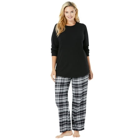 

Only Necessities Women s Plus Size Thermal Pj Set Pajamas
