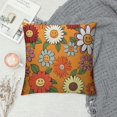 thumbnail image 2 of Creowell  Retro 70s Groovy Flowers Throw Pillow Cover ,Colorful Decorative Pillow Cases for Home Living Room Bed Sofa Bedroom Decor Cases Square Outdoor, 2 of 5