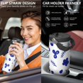 thumbnail image 5 of Floral 30oz Handheld Travel Tumbler with Handle – Double Wall Stainless Steel Insulated Cup, Flip Straw Lid, Leak-Proof & BPA-Free, Durable Hot & Cold Drink Mug,Thanksgiving, Xmas, Spring ,Flower, 5 of 6