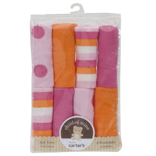 One Size Bon Bebe Kids Little Baby Newborn 24 Pack Washcloths Pink//Black