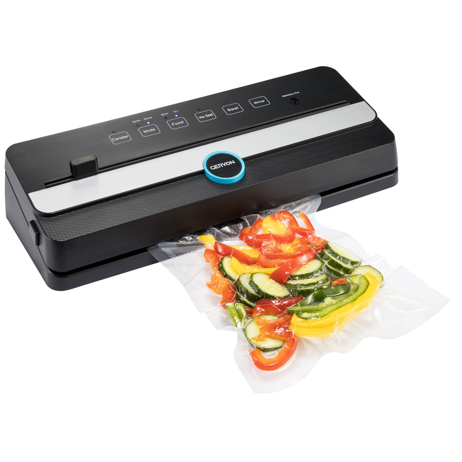 GERYON Food Vacuum Sealer for Food Store Builtin Cutter with Starter Kit Dry & Moist Food Mode