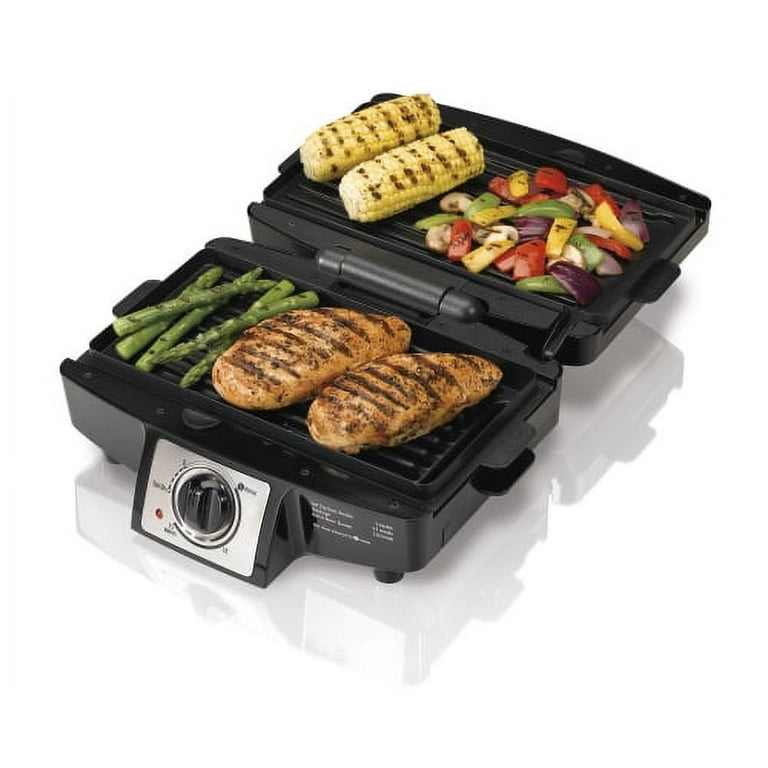 Hamilton Beach 3 in 1 180 sq. in. Black Indoor Grill with Removable Grids  38546 - The Home Depot