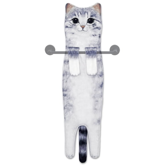 Toallas de mano Hawgiman Cute Cat de secado rápido para baño y cocina