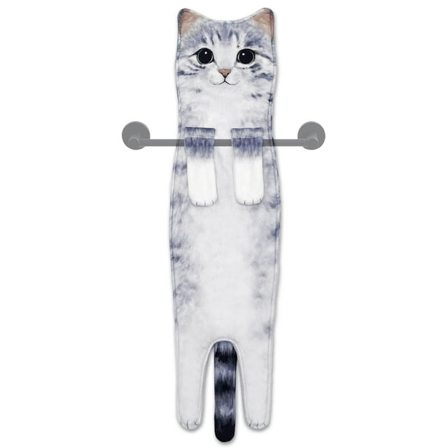 Toallas de mano Hawgiman Cute Cat de secado rápido para baño y cocina