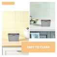 thumbnail image 3 of ETHZZLE 4Pcs Grey Plastic Hanging Trash Can Wall Mounted Small Garbage Bin for Kitchen Compost and Under Sink Waste, 3 of 8