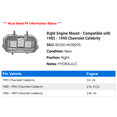 thumbnail image 2 of Right Engine Mount - Compatible with 1985 - 1990 Chevy Celebrity 1986 1987 1988 1989, 2 of 2