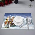 thumbnail image 3 of EREHome Ensemble de 4 Sets de Table Hiver Pin Forêt Support de Assiette 12x18 Pouces, 3 of 5