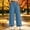Blue, variant on High Waisted Button Front Cropped Pants for Women with Side Pockets and Angled Hem for Summer Vacation Outdoor Casual Daily Wear