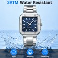 thumbnail image 4 of SKMEI Men Watches Analog Quartz Stainless Steel Watches for Men Waterproof Luminous Date Classic Men Wrist Watch, 4 of 7