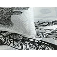 thumbnail image 3 of Ambesonne Black White Quilted Coverlet 3 Pcs, Bohem Deer, Queen Size, Black White, 3 of 4