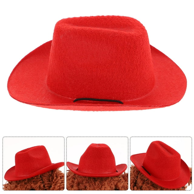 RUNROTOO Chapeau de Cowboy pour Chat Marron Non Tissé pour Animal de Compagnie Lot de 1