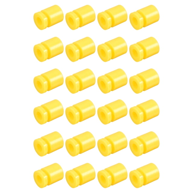 Bolas de goma Anti vibración Unique Bargains Amarillo M3x8mm Paquete de 24