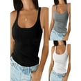 thumbnail image 2 of DYMADE Women Round Neck Workout Tank Tops Casual Sleeveless Cami, 2 of 3