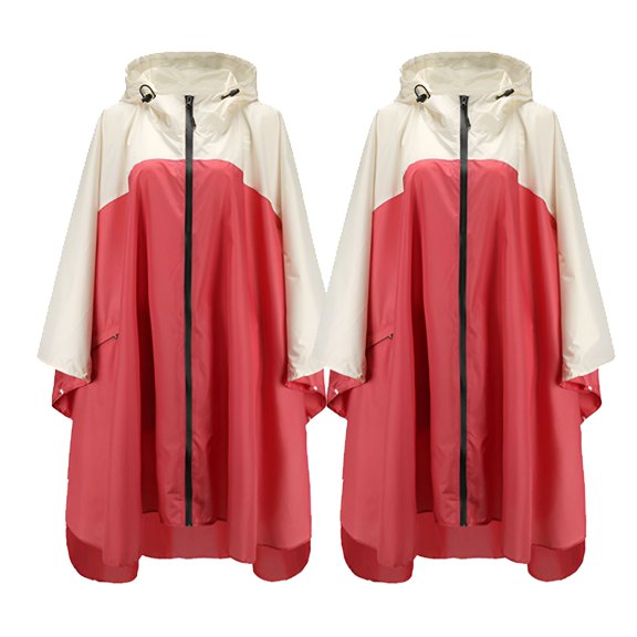 TELOLY 2Pcs Rain Ponchos for Adults,Fashionable Prints Raincoat for Women,Water-Repellent and Anti-Fouling Rain Ponchos for Women,Color Mixing1