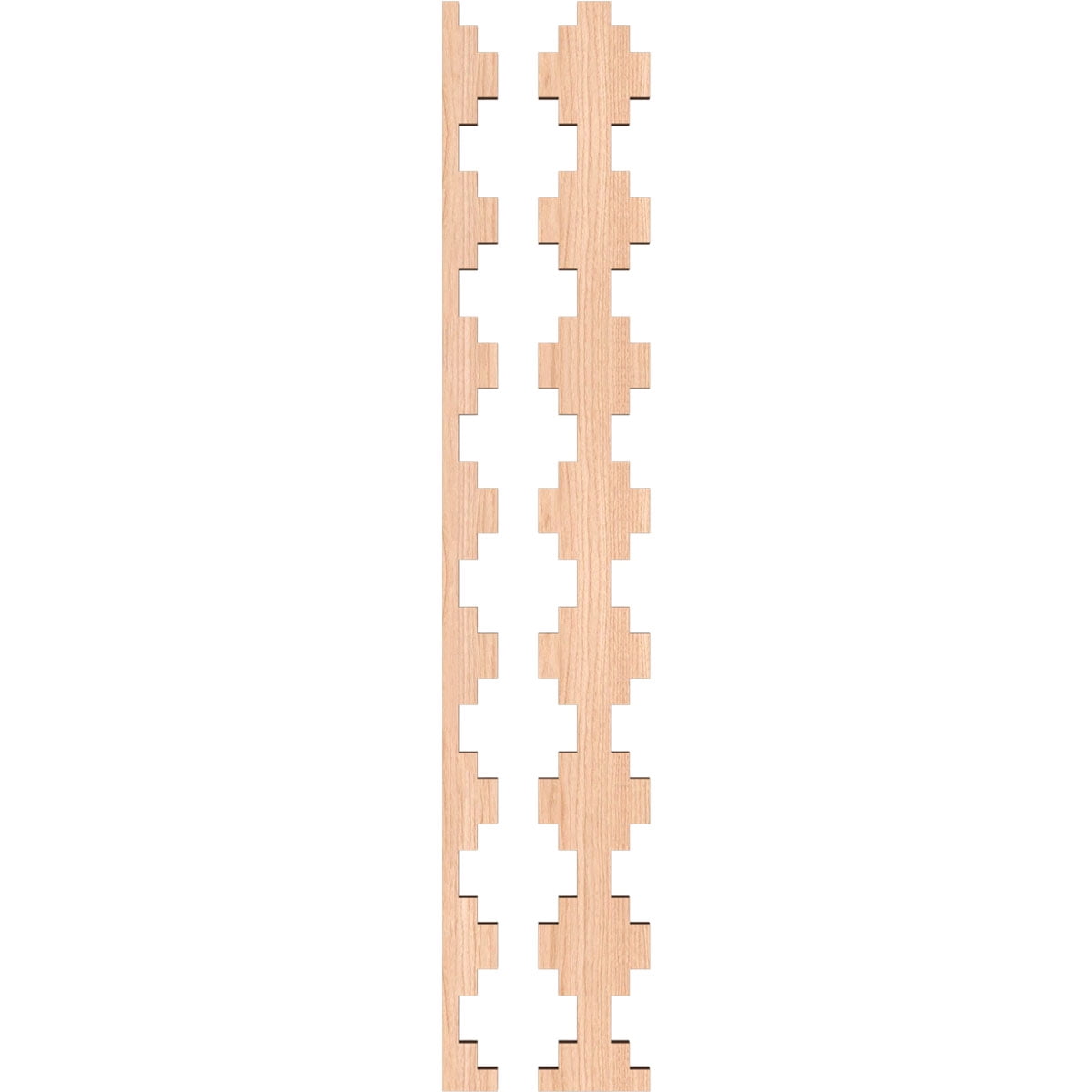 Ekena Millwork 47"H x 3/8"T Gypsum Adjustable Wood Decorative Slat Wall Panel Kit, Hickory (contains 14 Slats + 1 Straight Edge Starter Slat)