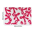 thumbnail image 3 of Fasiaou Valentine's Day Bath Rugs, Red Heart Bow Area Rugs for Bathroom Kitchen Bedroom, Non-slip Microfiber Washable Bath Mat, Valentines Soft Absorbent Bathmat for Anniversary Home Decor,Red, 3 of 7