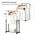 thumbnail image 3 of Zootealy HOME ORGANIZER Removable Double Rail Garment Rack Rolling Laundry Drying Rack Clothes Holder Storage Organizer with Bottom Shelf Adjustable Height Length for Home Bedroom, 3 of 8