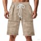 thumbnail image 3 of Pantalones cortos ligeros con cintura elástica para hombre: informales, verano, deportes al aire libre, secado rápido, 3 of 8