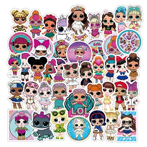 50 PCS ¡Sorpresa! Pegatinas, LOL Vinilo Pegatinas Impermeables para Botellas de Agua, Hydr ZiyZiiy ZiyZiiy