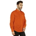 thumbnail image 3 of Bestman Solid Shirt For Mens Long Sleeves With Cuff Patch Pocket Shirt Cotton Office Wear, 3 of 7