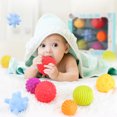 thumbnail image 1 of Cheers 6Pcs Sensory Touch Multiple Textured Baby Balls with BB Sound Bath Education Toy, 1 of 6