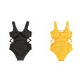 thumbnail image 1 of (2-Pack) Rinsvye Vintage Style Monokini Swimsuit Design Girls Seamless Bathing Suit Tankini Swimwear Beach Pool Party Athletic, 1 of 6