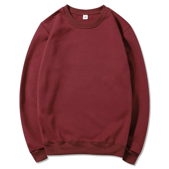 QHFBli Men's Vintage Crewneck Sweatshirt Men Solid Color Winter Round Neck Casual Loose Comfortable Lightweight Hoodless Sweatshirt
