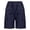 Navy, variant on Grblisyd Shorts for Girls Summer Solid Color Elastic High Waist Cargo Drawstring Bermuda with Pockets Teen Kids Casual Knee