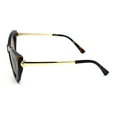 thumbnail image 3 of Womens Mod Metal Arm Plastic Cat Eye Sunglasses Tortoise Brown, 3 of 4