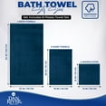 thumbnail image 3 of Dan River 8 Piece Towel Set Soft Quick Drying Cotton Bath Towel For Gym, Spa and Bathroom - Opal Blue, 3 of 11