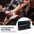 thumbnail image 4 of Electric Bass Bridge, Metal Standard Size Bass Tailpiece Bridge Stable Performance Fixed Structure  for 5 String Basses Silver,Black, 4 of 7