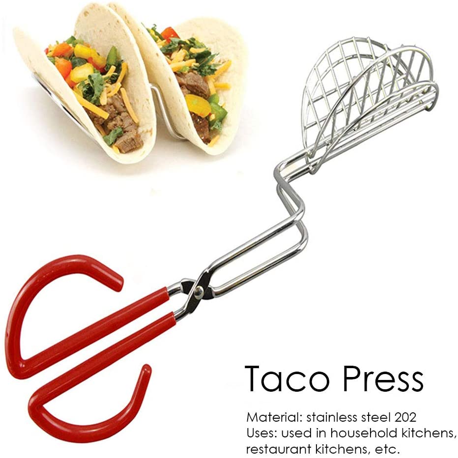 VIVEFOX Taco Toaster,Stainless steel taco shell mold,13.8*4.7*3.5 Inches Deep Fryer Tools - image 6 of 7