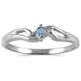 thumbnail image 1 of SZUL Women's .05 Carat Blue Diamond Promise ring in 10K White Gold, 1 of 4