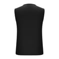 thumbnail image 5 of T-shirts for Men Plus Size under $5 Sleeveless Round-Neck Casual Solid Color Tank Fitness Sports Pullover T-Shirt for Men Black XL, 5 of 6