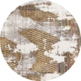 thumbnail image 1 of Ahgly Company Indoor Round Abstract Dark Almond Brown Abstract Area Rugs, 7' Round, 1 of 6