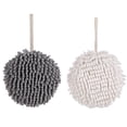 thumbnail image 1 of Paquete de 2 toallas de mano de chenilla,Toallas de mano de cocina con lazo,Toallas de mano de baño para colgar,Paños de secado rápido para limpieza,Toallas de mano de microfibra absorbentes suaves, 1 of 5