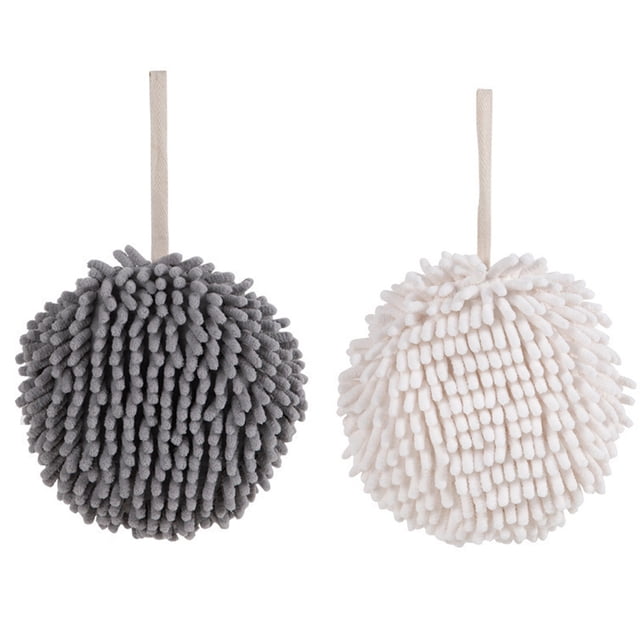 Paquete de 2 toallas de mano de chenilla,Toallas de mano de cocina con lazo,Toallas de mano de baño para colgar,Paños de secado rápido para limpieza,Toallas de mano de microfibra absorbentes suaves