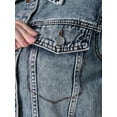 thumbnail image 6 of Unique Bargains Women's Short Sleeve Denim Jacket Cropped Jean Jackets Gray Blue XL, 6 of 7