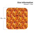 thumbnail image 3 of Disketp Autumn Maple Leaf Pile Funny Coasters,6 Pcs Leather Coasters with Holder, Perfect Housewarming Hostess Gifts,Protect Furniture from Water Marks Scratch and Damage,Square, 3 of 7