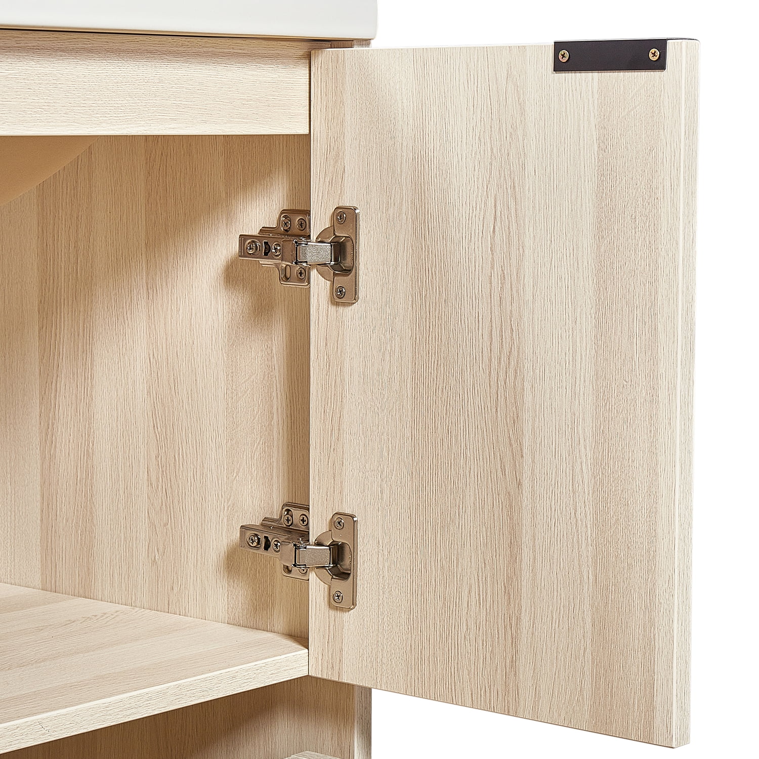 Wall Mount Vanity Cabinet With Drawer White Oak L 24 in x H 24.8 in x D 19.7 in