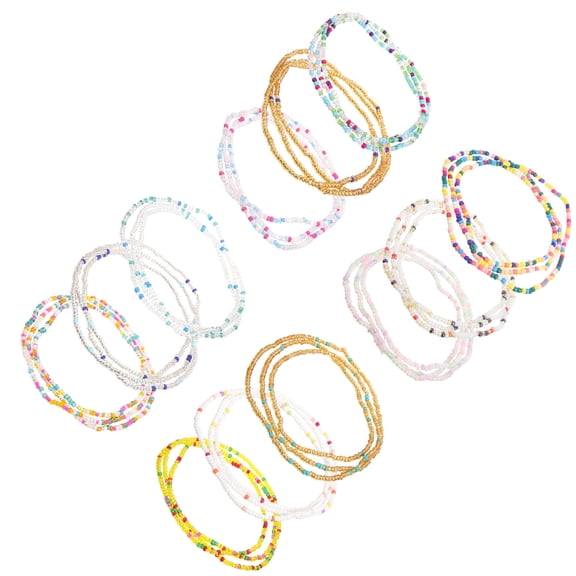 ELAYARD 12Pcs Belly Chains Waist Beads Body Jewelry Bohemian Rice Beads for Women Summer Beach