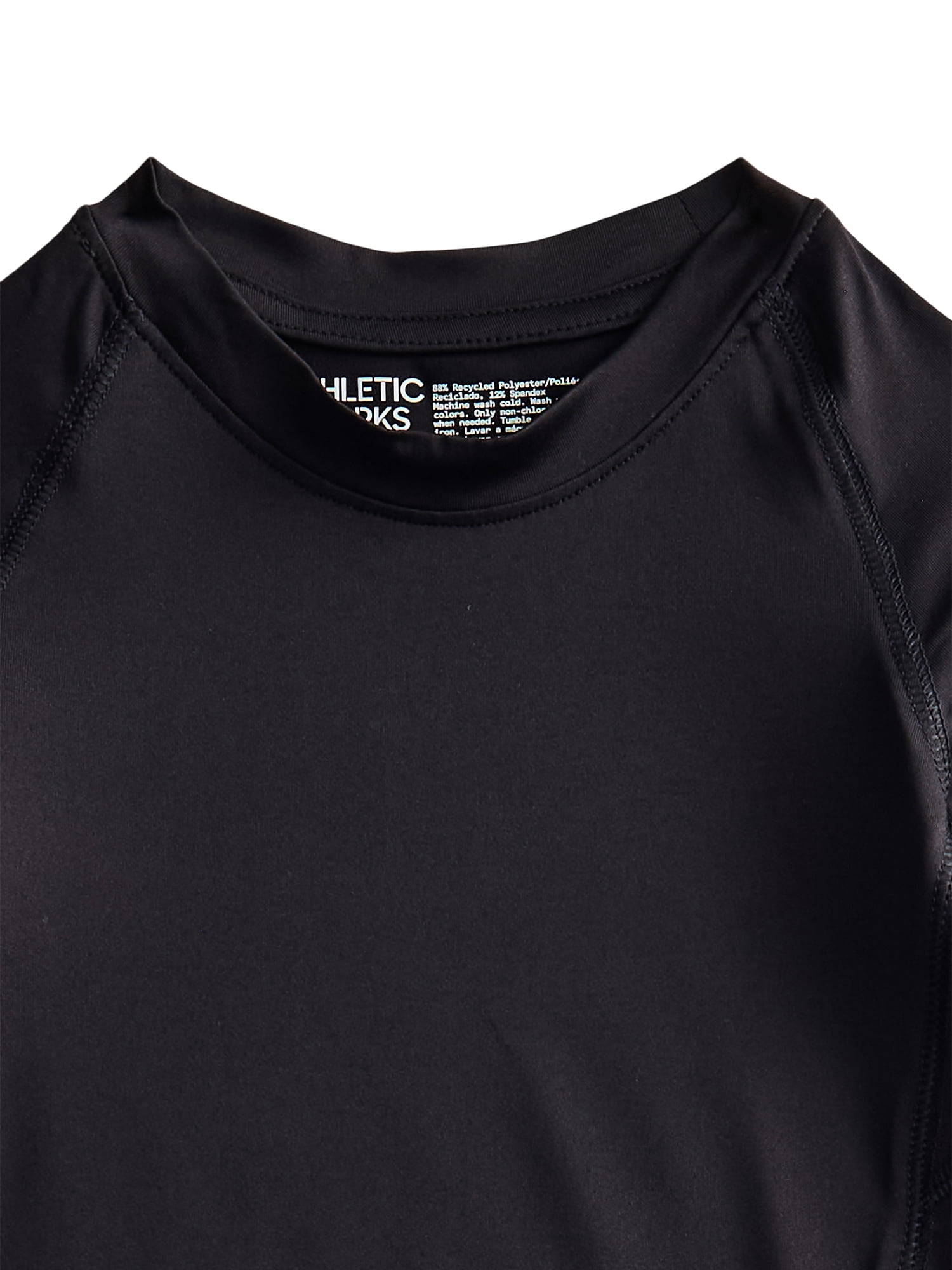 Athletic Works Boys Short Sleeve Compression Shirts, 2-Pack, Sizes 4-18