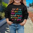 thumbnail image 2 of LUOGENLI Hoodies Girls Sweatshirts Size 5 Girl's Long Sleeve Soft Sweatshirt Graphic Kids Cute Round Neck Pullovers Top Clothes for Girls Girls Sweatshirt Size 6T Black 8-9 Years, 2 of 4