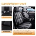 thumbnail image 5 of Fit for Toyota Camry 2025, Black and Gray Car Seat Covers, Premium Leather 5 Piece Full Set Waterproof Fine Exquisite Workmanship, Pet Car Seat Covers, 5 of 9