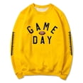 thumbnail image 4 of WMTBSRSW Game Day Sweatshirt for Women Soccer Team Fans Pullover Tops Football Season Graphic Fleece Sweatshirts Loose Casual Long Sleeve Crewneck Tops Yellow S, 4 of 4