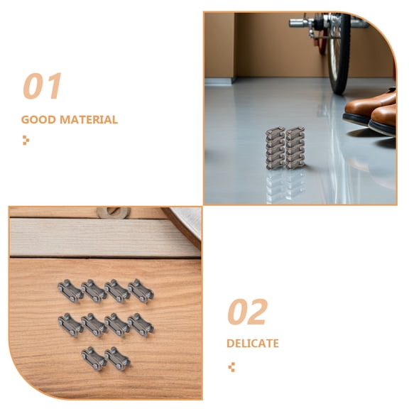 CIMAXIC Bike Chain Missing Link Stainless Steel Bike Accessory Bicycle Maintenance 10Set